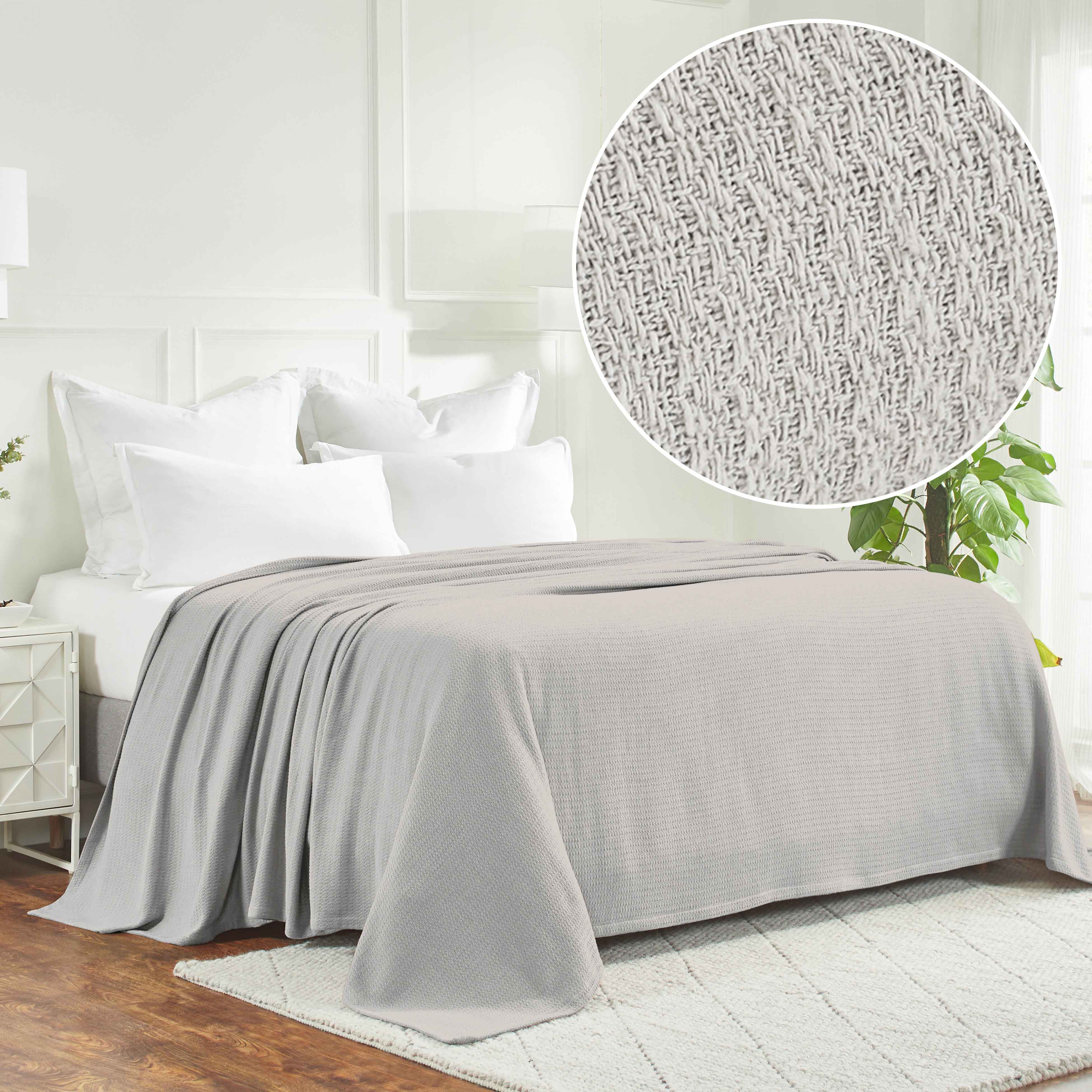 Premium Textured Cotton Waffle Weave Blanket - Soft & Breathable Throw for Bed, Sofa & Couch - Cozy Home Decor Gift for All Seasons