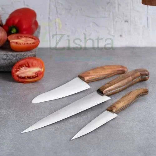 Premium Handcrafted Kitchen Knife Set - Chef Knife, Chopping Knife & Utility Knife for Professional Cooking & Food Prep | Perfect for Home Chefs & Culinary Enthusiasts