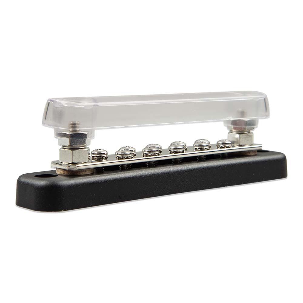 Victron Energy 150A Busbar with Cover - 70A 2P Circuit Protection, 10 Screws Included - Perfect for Marine, RV, and Solar Power Systems
