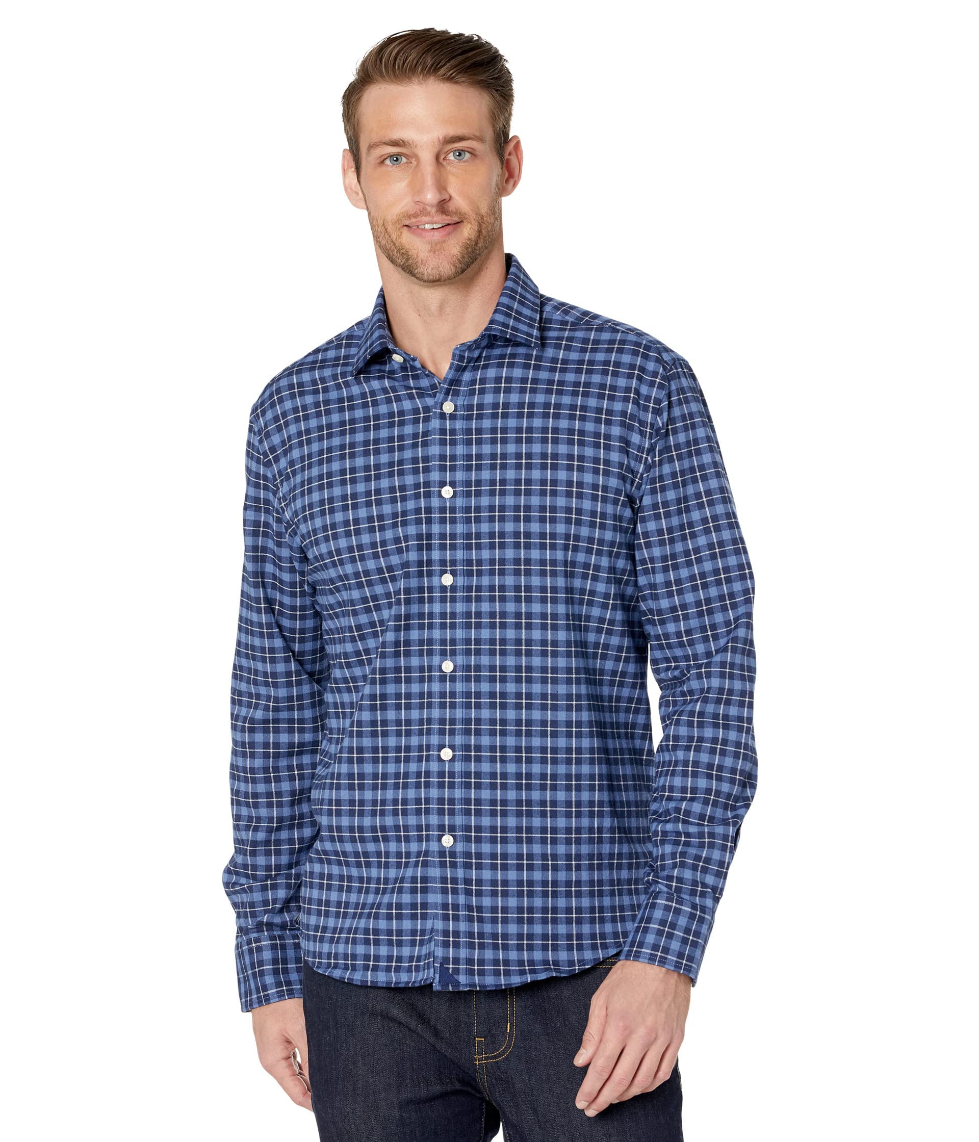 UNTUCKit Men's Wrinkle-Free Performance Flannel Melville Shirt - Comfortable Casual & Office Wear for Everyday Style