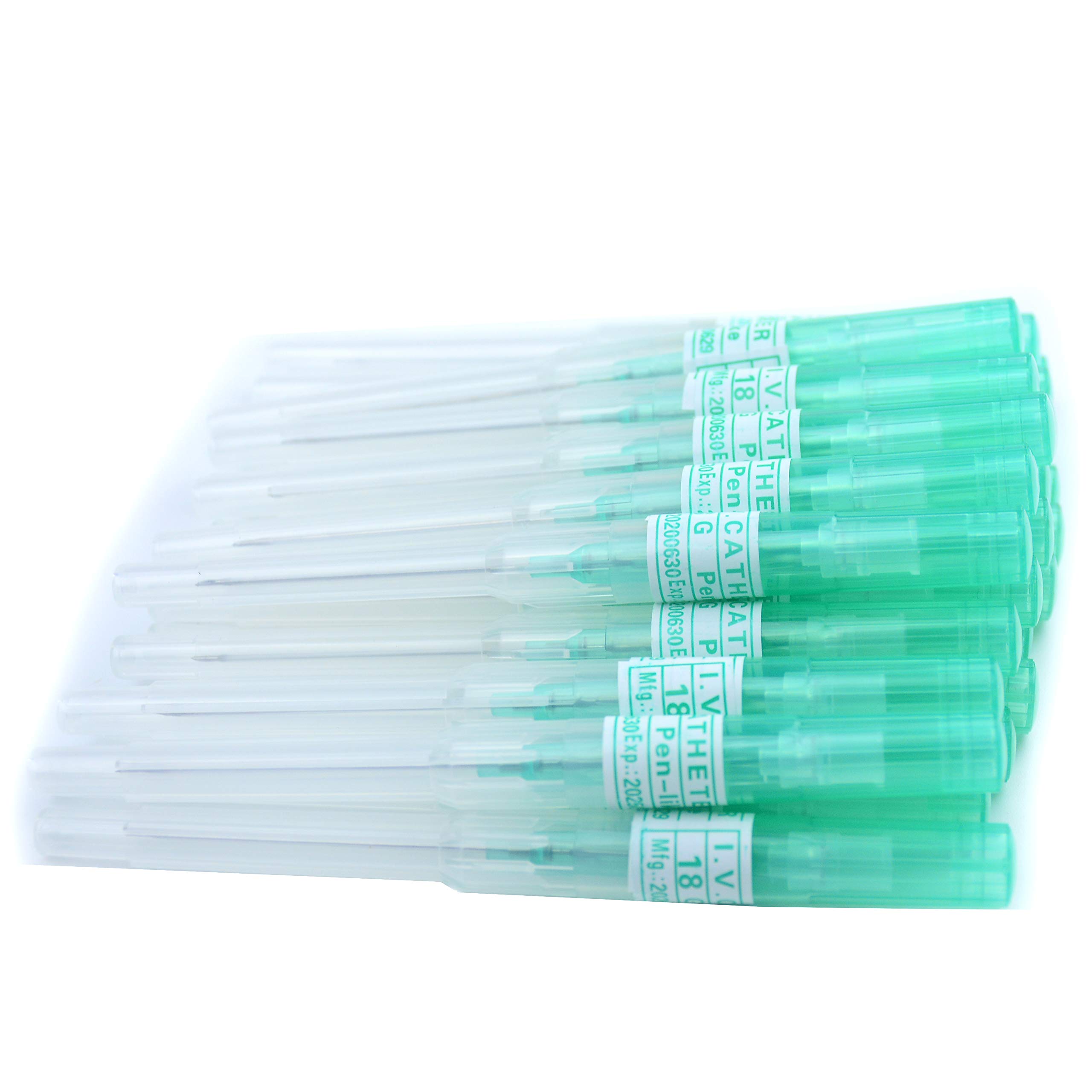 Aokbean 18G Gauge Disposable Body Piercing Needles - 50 pcs Professional IV Catheter Needles for Nose, Ear & Lip Piercing | Tattoo & Body Art Supplies | Perfect for Professional Studios & Home Use