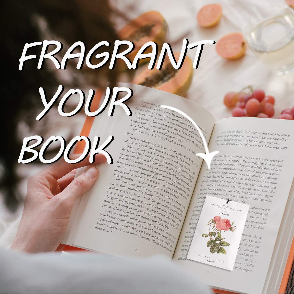 MYARO 12-Pack Rose Scented Sachets for Drawers & Closets | Long-Lasting Fragrance Bags, Natural Deodorizer & Air Freshener | Home & Linen Fragrance for Romantic Gifts, Wedding Favors & Bedroom Decor
