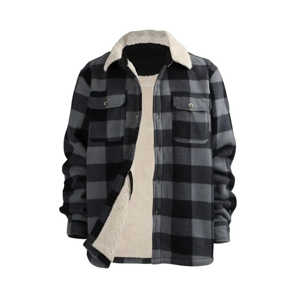 Men's Buffalo Plaid Jacket - Warm Flannel Shirt Jacket for Winter, Outdoor Camping & Casual Wear | Water-Resistant & Cozy Fleece Lining