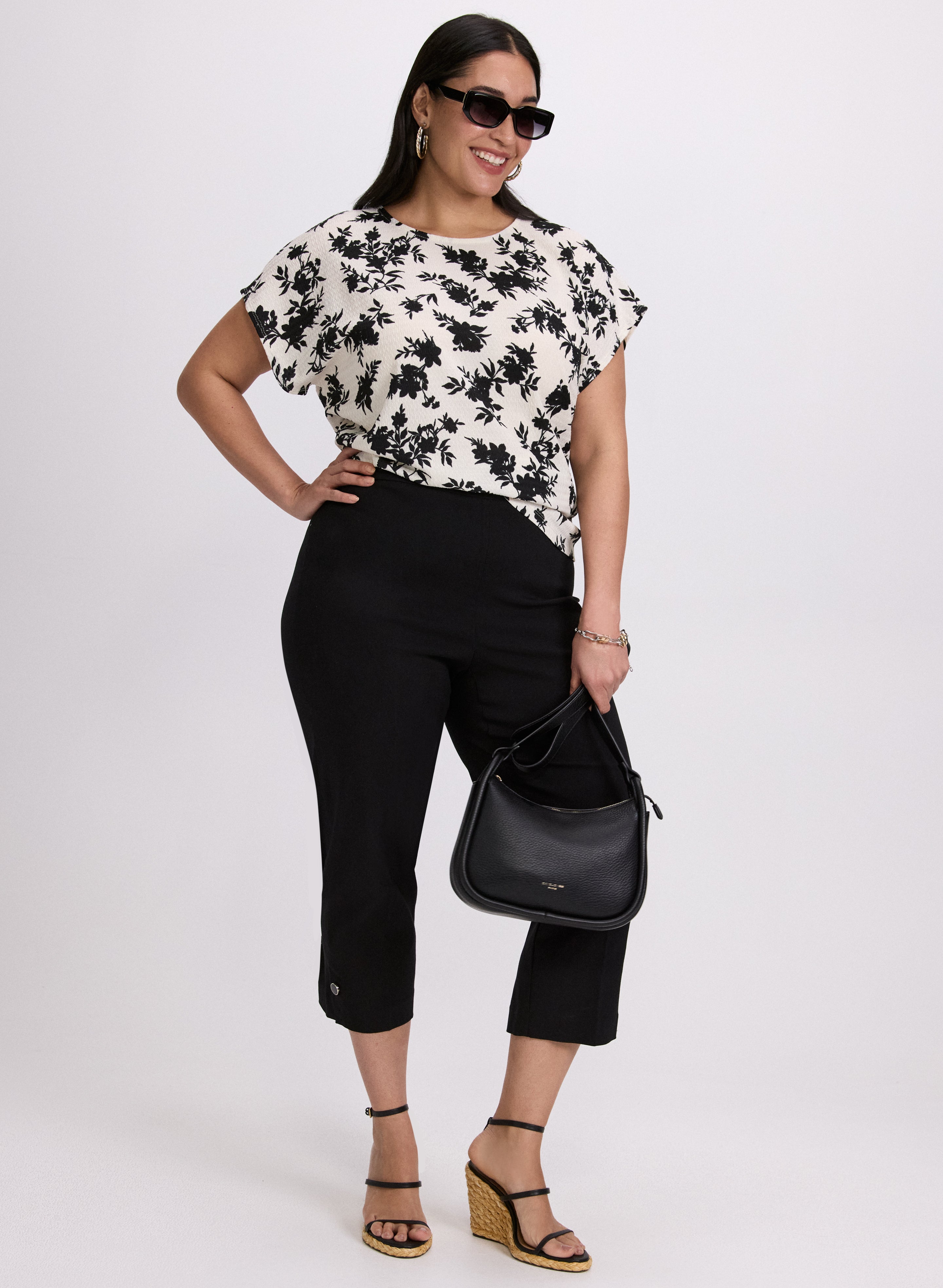Floral Bubble Knit Top for Women - Trendy Short Sleeve Blouse for Spring & Summer Outfits | Perfect for Casual Wear, Dates & Office