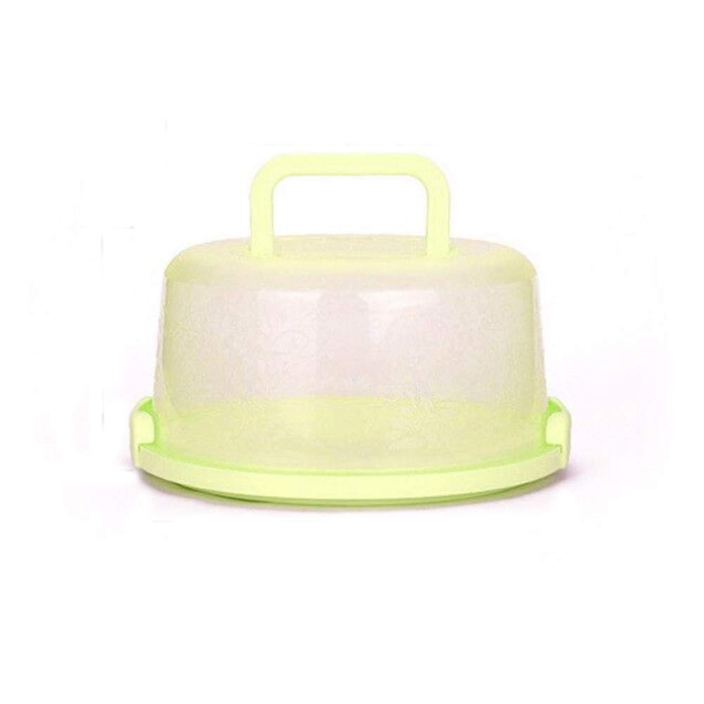 THER Portable Cake Storage Box - Airtight Food Container for Refrigerator, Perfect for Preserving Cakes, Fruits & Vegetables | Ideal for Home, Picnics & Party Food Storage (Green)