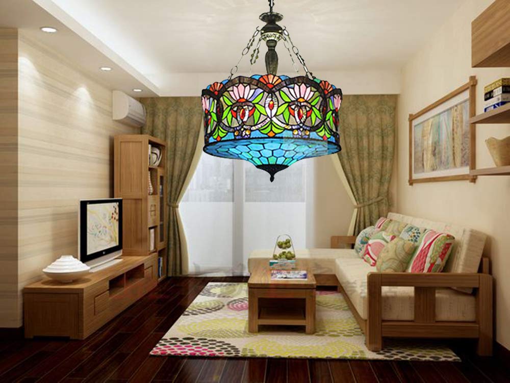 LITFAD Tiffany Style Ceiling Light - 33.46