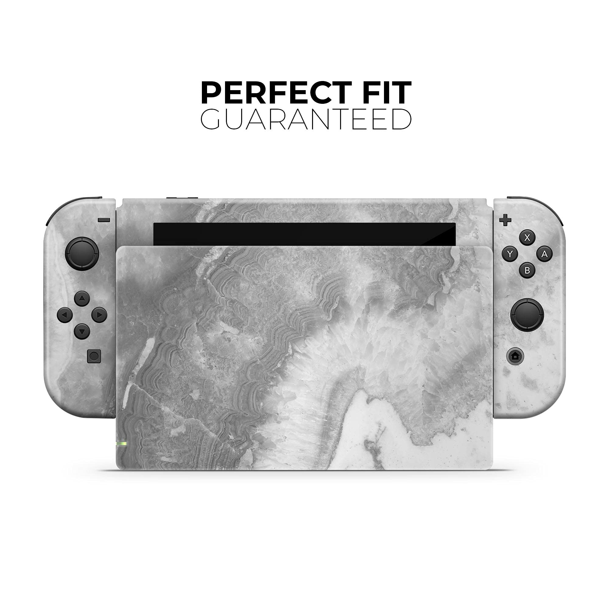 Nintendo Switch Pro Controller Skin - Gray Slate Marble Vinyl Wrap Cover | Scratch-Resistant, Removable Decal Protector | Perfect for Gaming, Travel & Customization (Compatible with V26)