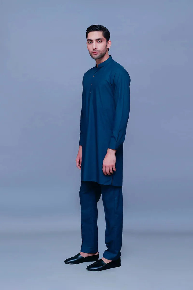 Amir Adnan Slim Fit Suit - Basic Poly Viscose Reflective Pond Design for Men | Perfect for Business Meetings, Weddings & Formal Events