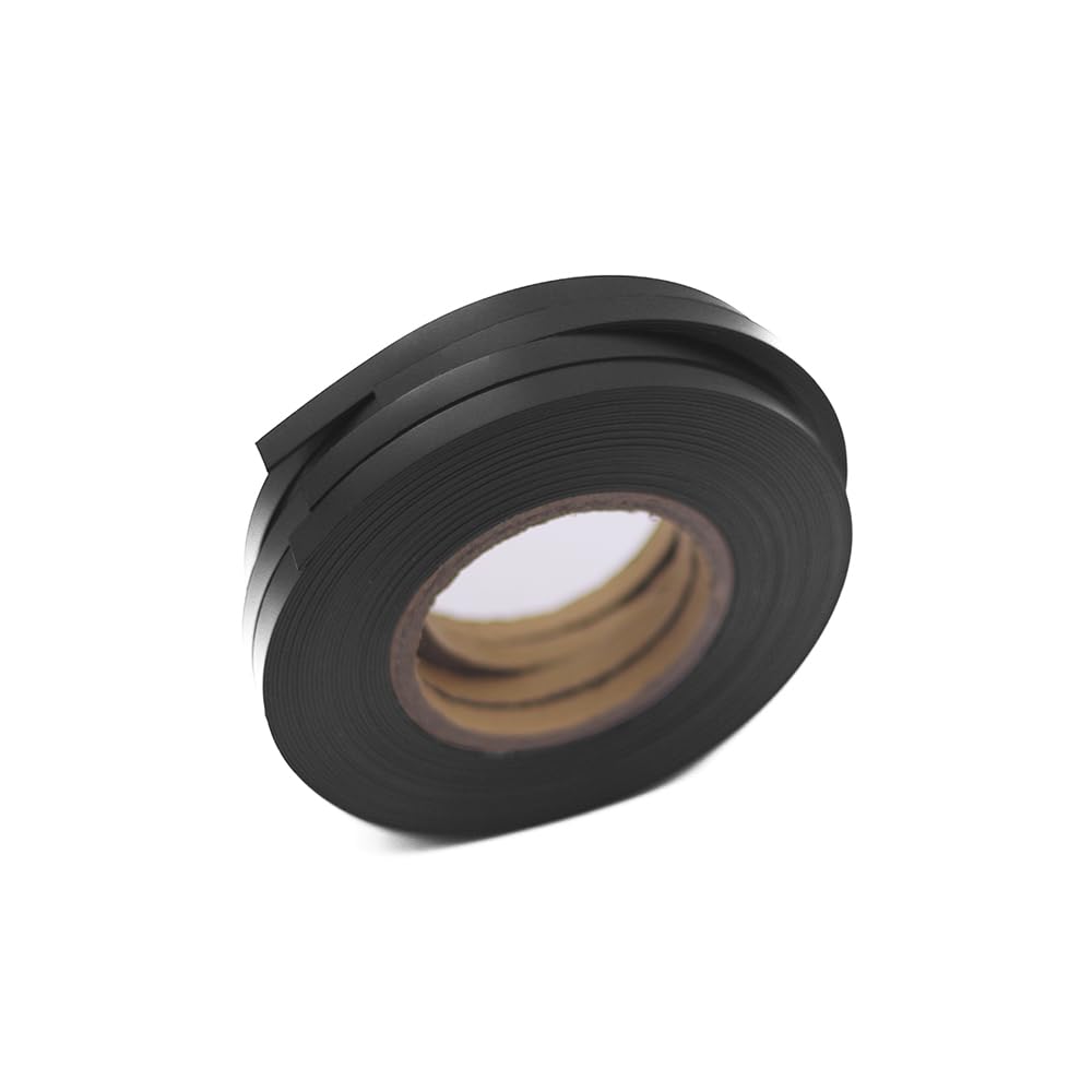 Black Magnetic Whiteboard Tape - 1mm Thin Decorative Magnet Strip for Charts & Boarders | 0.39 Inch Width, 10 Meters (33ft) Roll | Perfect for Office, Classroom & Home Organization