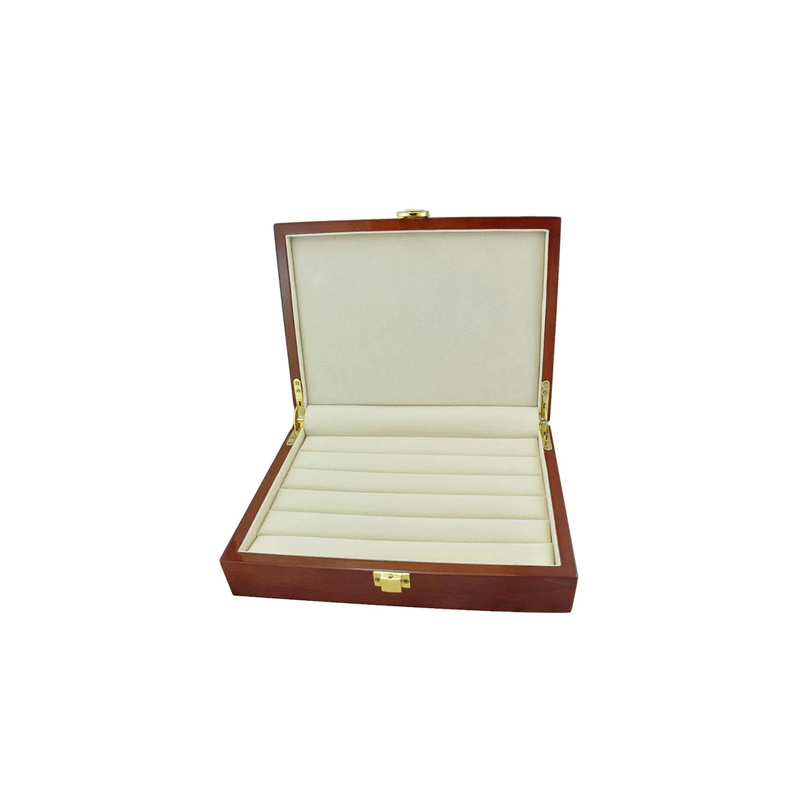 Luxury Wooden Jewelry Box for Rings & Cufflinks - Hand-Painted Gift Box with Large Capacity (240x180x55mm) - Perfect for Wedding, Anniversary & Valentine's Day Gifts
