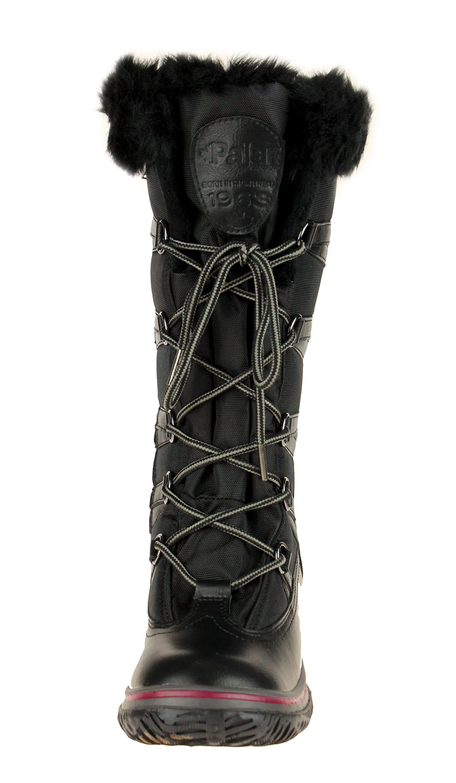 PAJAR Women's Waterproof Insulated Snow Boots - Winter Grip Star Tall Boots with Side Zipper & Laces for Hiking, Snowshoeing & Cold Weather Activities