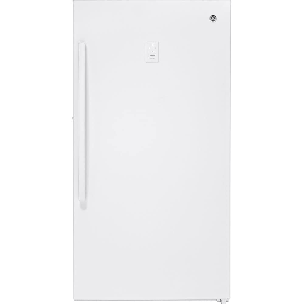 GE FUF17SMRWW 17.5 Cu. Ft. Upright Freezer - Energy Star Certified, White, Perfect for Home, Garage & Basement Storage