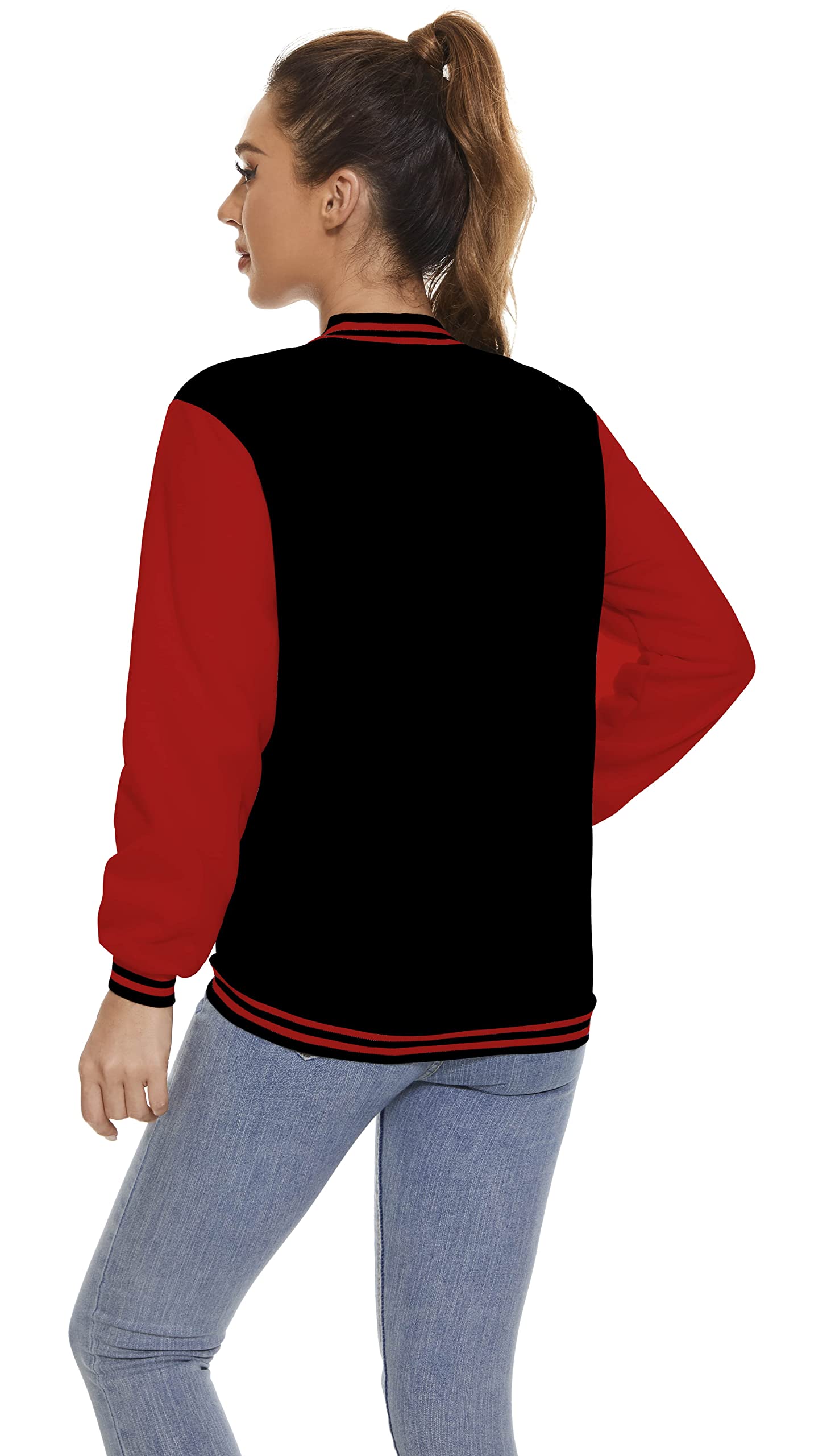 Yuji Itadori Women's Varsity Jacket - Lightweight Baseball Fleece Coat with Button Down Design | Casual Streetwear, Anime Cosplay, Fall Fashion Outerwear
