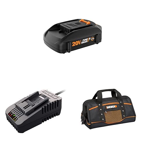 WORX 4-Piece Power Share Tool Booster Kit - Cordless Battery System for Lawn & Garden Tools - Perfect for Landscaping, DIY Projects & Home Maintenance