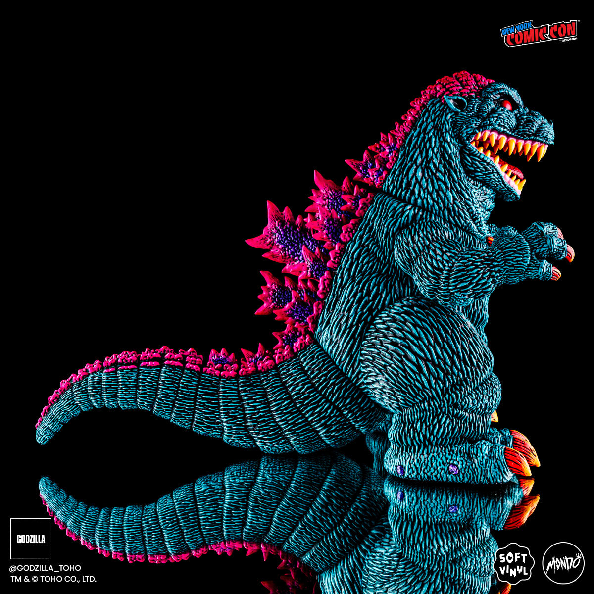 Godzilla Designer Vinyl Figure by James Groman - Psychedelic Variant Collectible Toy | Perfect for Anime Fans, Pop Culture Collectors & Home Office Decor