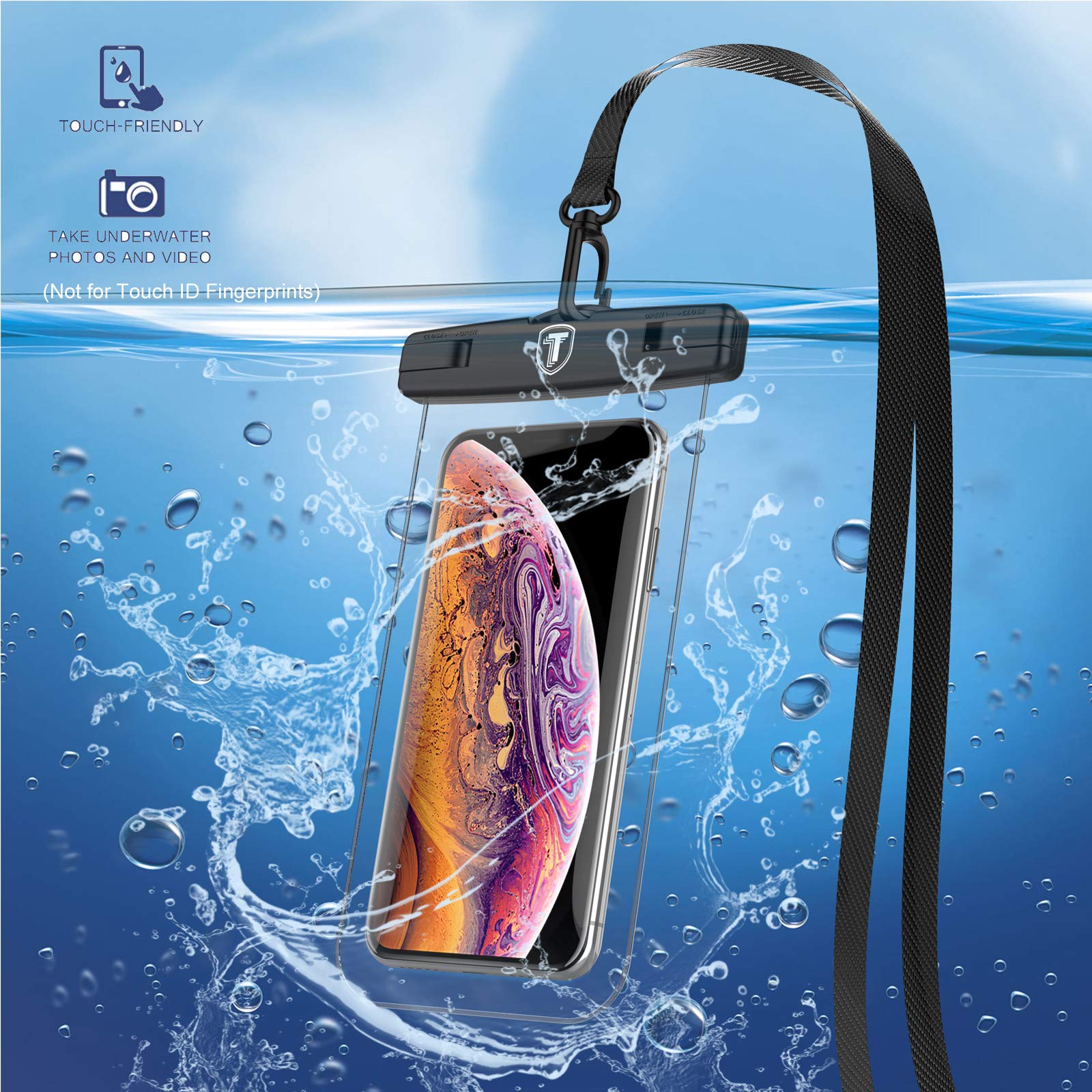 Waterproof Phone Pouch for Motorola Moto G Power/G Stylus/G Play/G Fast/G7/G6/G5/E 2020/E6/E5/Z4/Z3 - Underwater Dry Bag with Lanyard (2 Pack) - Perfect for Beach, Swimming, Kayaking & Outdoor Activities