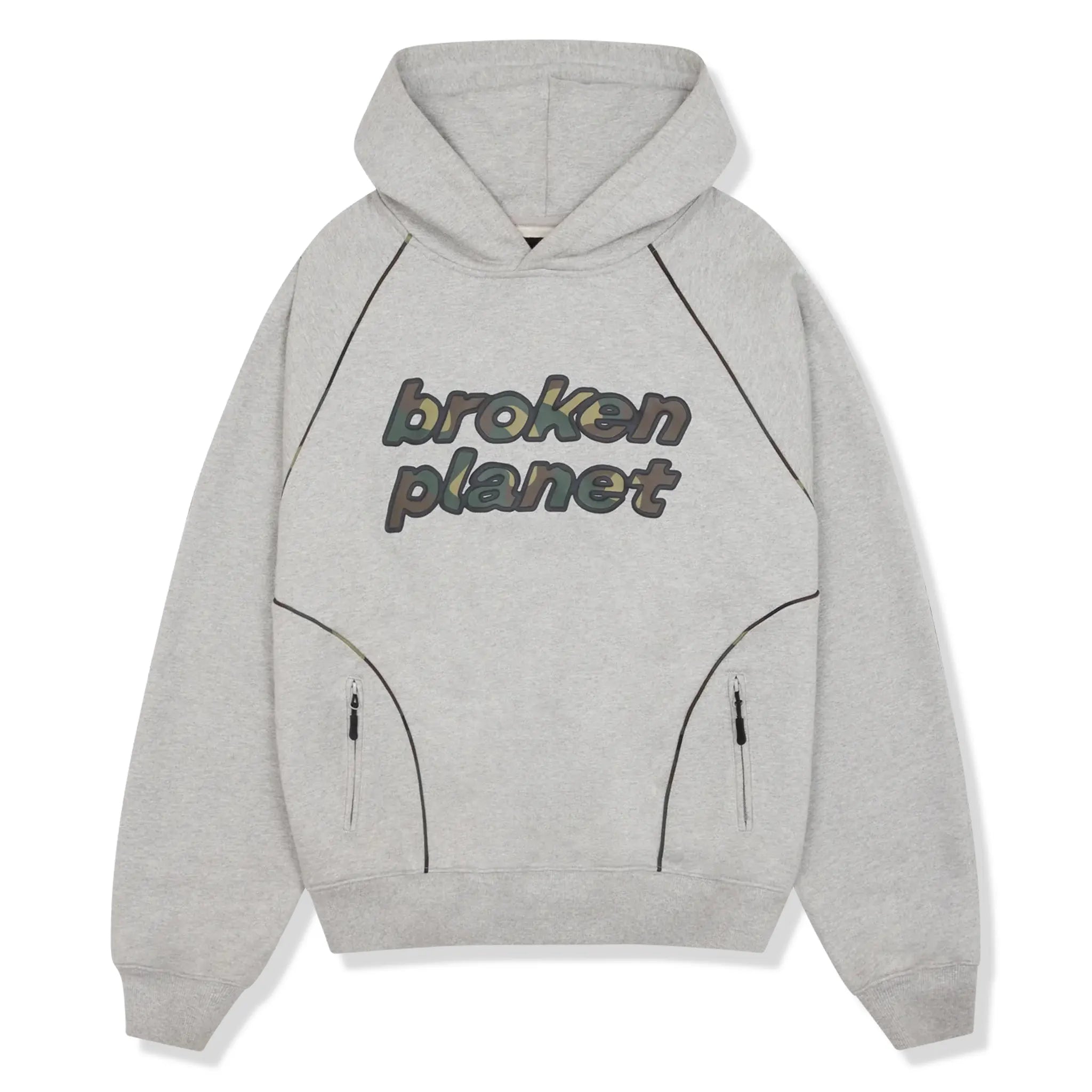 Broken Planet Performance Heather Grey Hoodie - Soft & Stylish Men's Pullover Sweatshirt for Casual Wear, Gym & Outdoor Activities