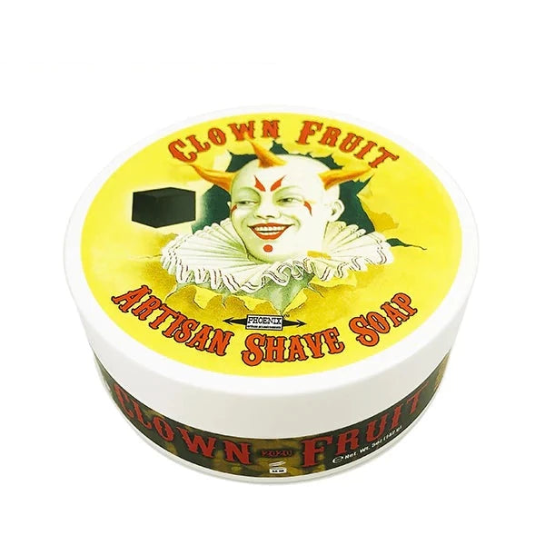 Phoenix Shaving Clown Fruit Artisan Shaving Soap CK6 - Premium Vegan Shaving Cream for Men with Natural Ingredients - Perfect for Sensitive Skin & Wet Shaving Routine