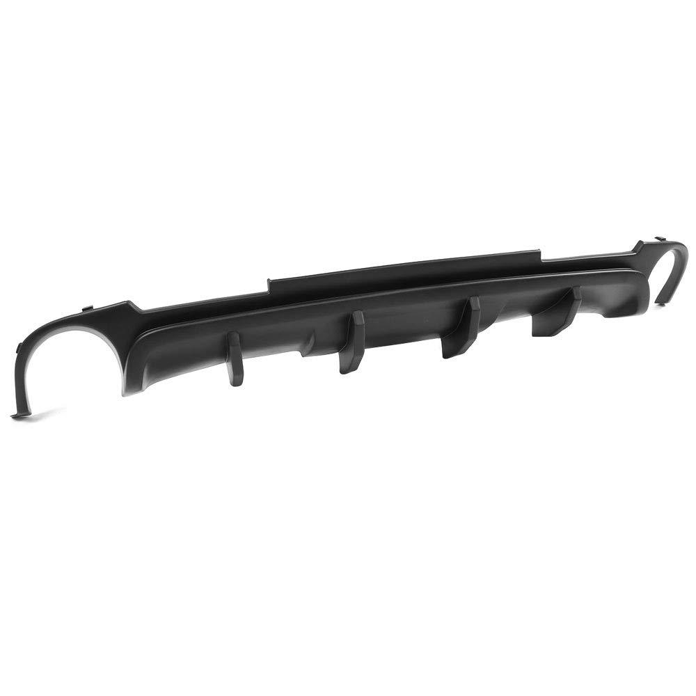 FREEMOTOR802 Rear Bumper Diffuser for 2013-2014 Ford Mustang V6 & GT | V2 Style Unpainted Black PP Spoiler | Upgrade Car Exterior for Enhanced Style & Aerodynamics