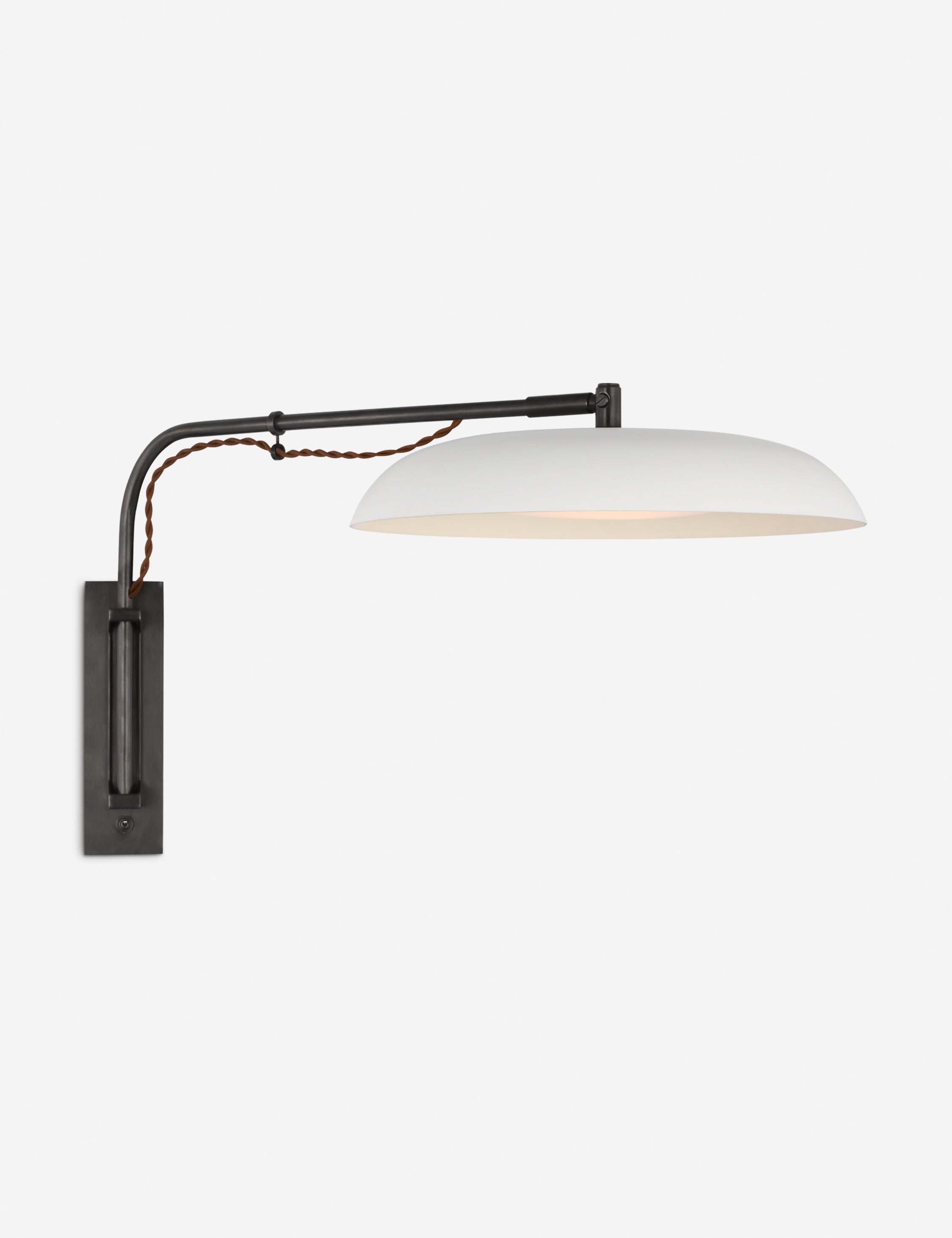 Amber Lewis Cyrus Adjustable Plug-In Wall Sconce - Modern Plug-In Light Fixture for Bedroom, Living Room & Hallway Lighting