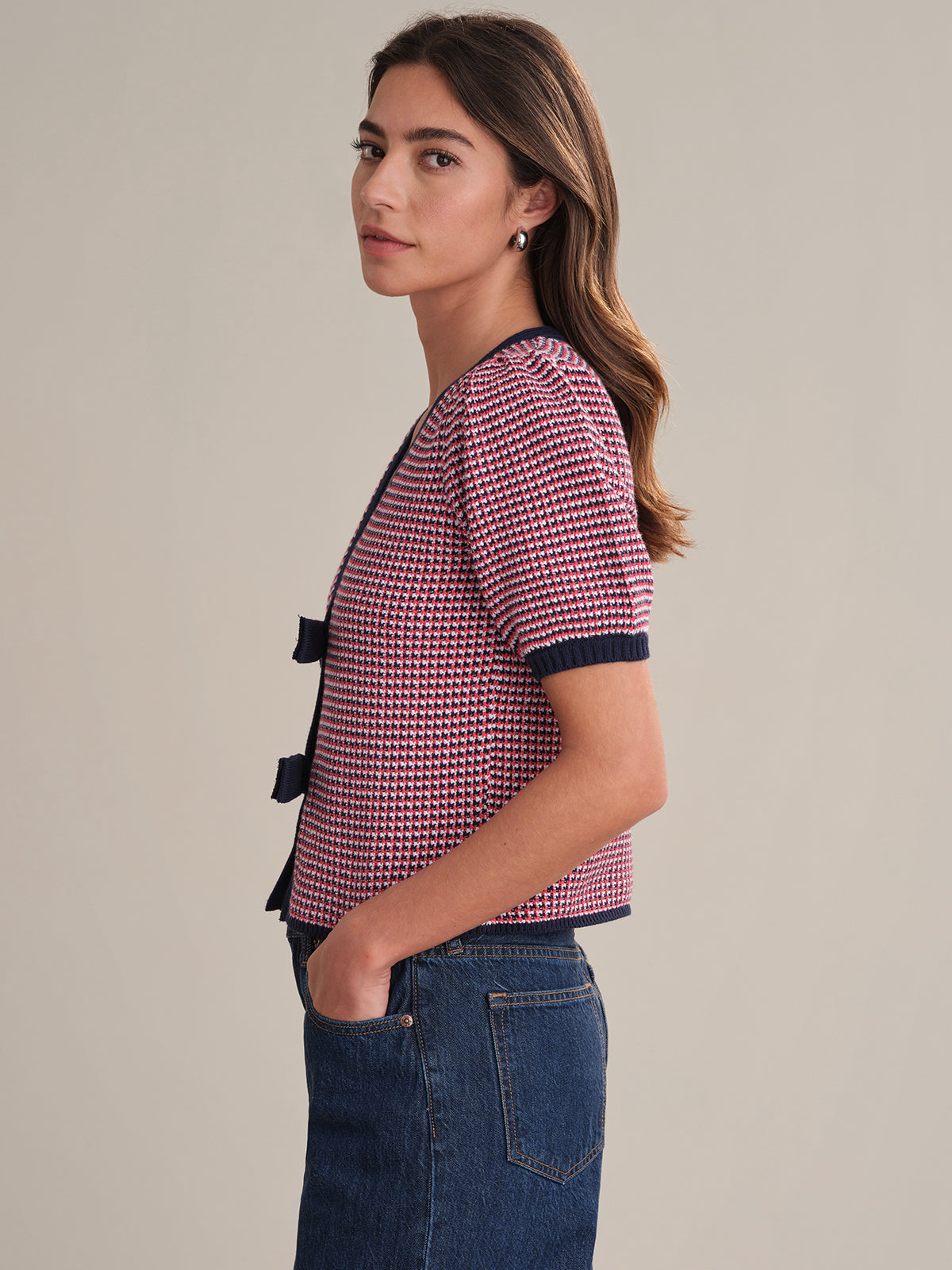 Elaine Women's Puff Sleeve Tie Front Blouse - Elegant Floral Print Summer Tops for Casual Outings & Date Nights