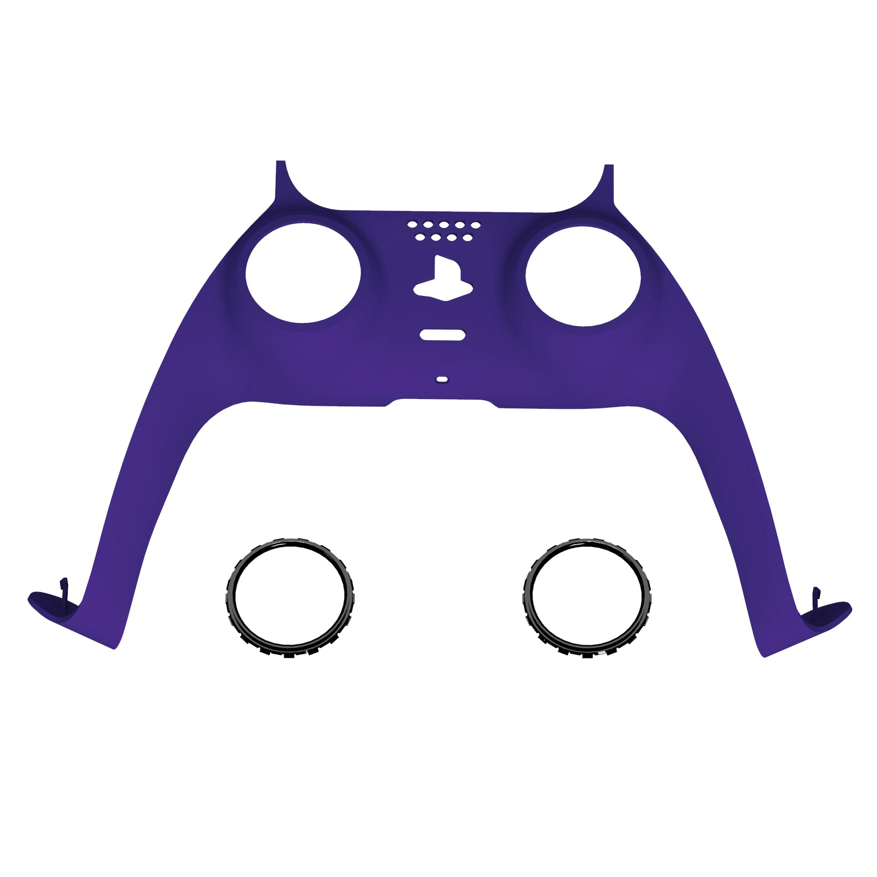 eXtremeRate Purple PS5 Controller Shell Replacement - Compatible with BDM-010/020/030/040/050 Models | Custom Decorative Trim with Accent Rings | Perfect for Gaming, Customization & Controller Protection