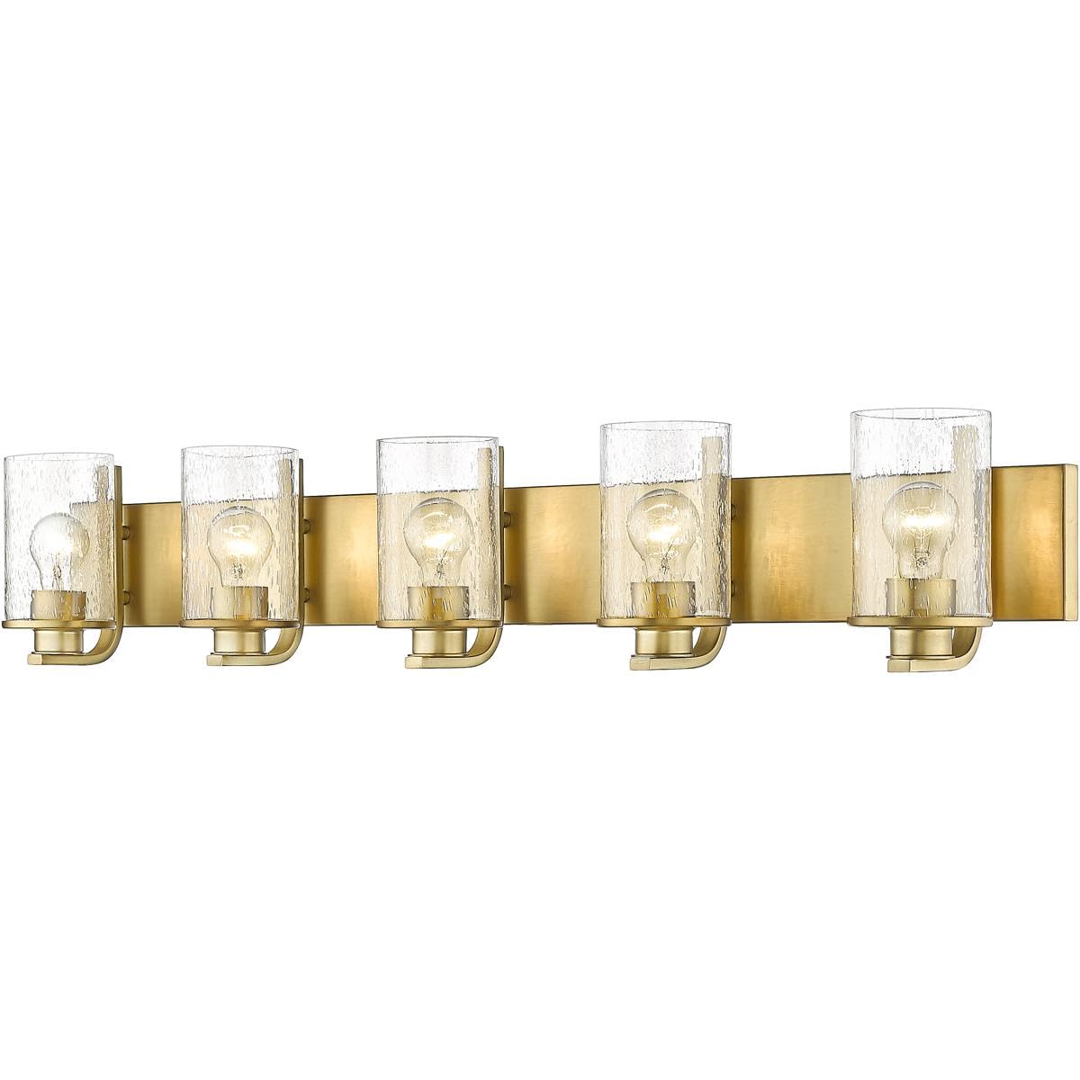Z-Lite 5-Light Bathroom Vanity Light Fixture 492-5V-OBR - Modern Oil Rubbed Bronze Finish for Bathroom, Powder Room & Dressing Area Lighting