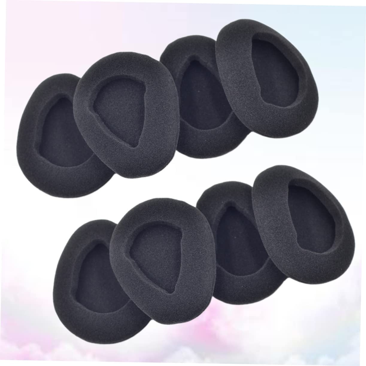 24 Pcs Replacement Headphone Ear Cushions - Soft Sponge Pads for Wired Headsets (Black) - Comfortable Fit for Music, Gaming & Office Use