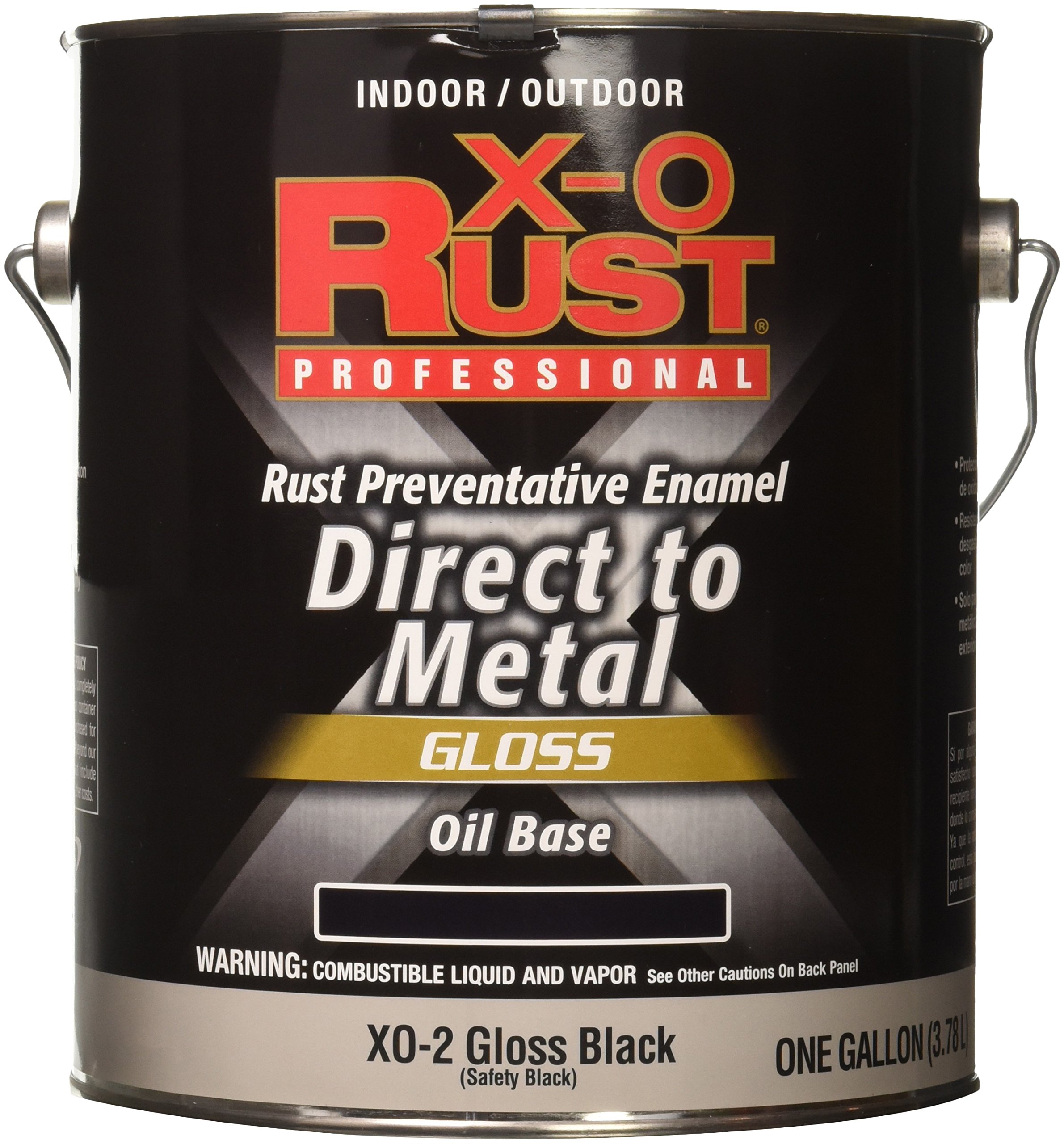 True Value XO2-GL XO-Gallon Black Gloss Enamel Paint - High Gloss Finish for Furniture, Cabinets & DIY Projects - Indoor & Outdoor Use