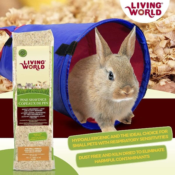 Living World Pine Shavings for Small Animals - Natural Bedding for Hamsters, Rabbits & Guinea Pigs - Soft & Absorbent Small Pet Cage Liner - Perfect for Cages, Hutches & Nesting Areas
