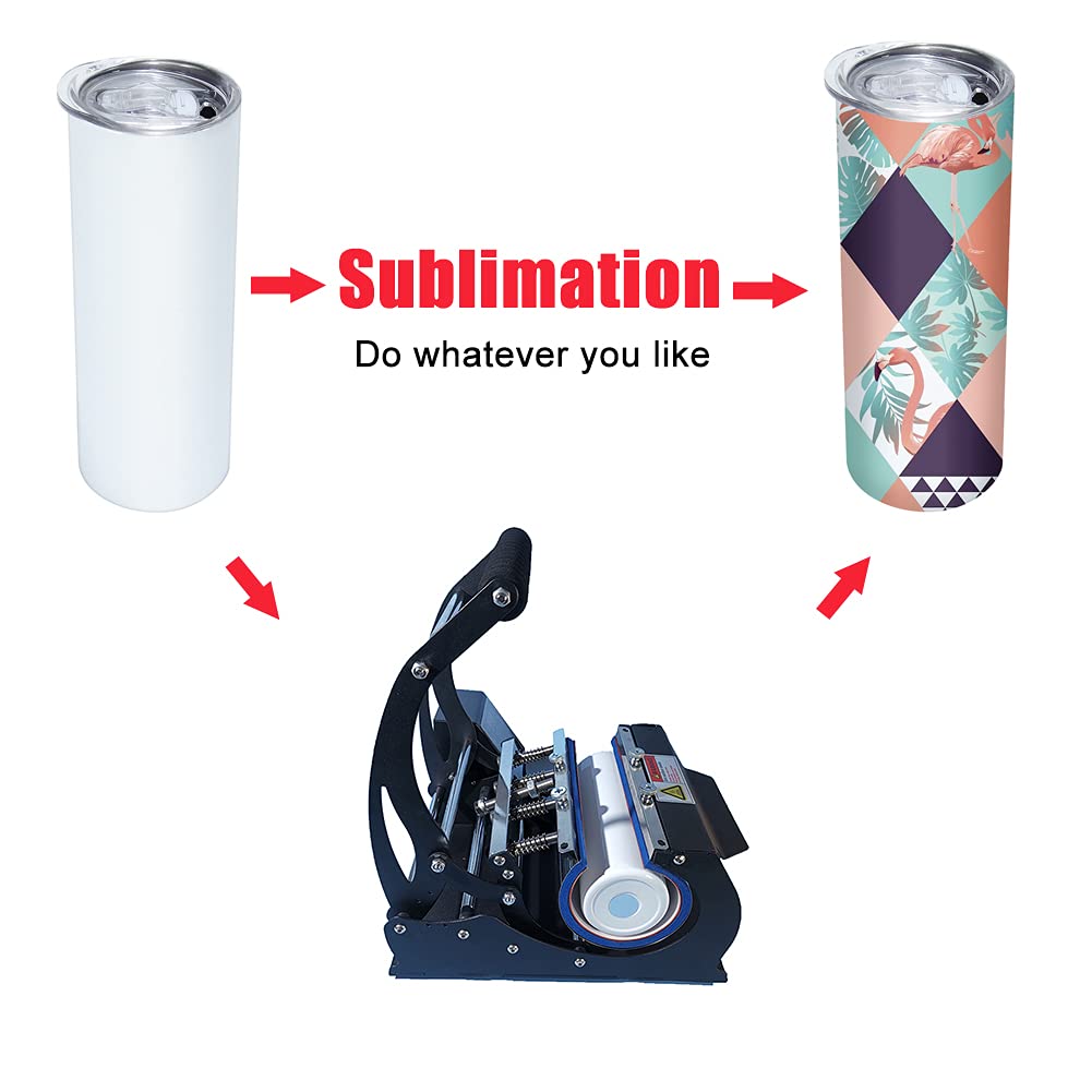 50 Pack 20oz Sublimation Tumblers - Stainless Steel Skinny Travel Mug Bulk Set, Vacuum Insulated Straight Slim Cup for DIY Crafts, Custom Drinkware, Gifts & Outdoor Activities | Ships from USA