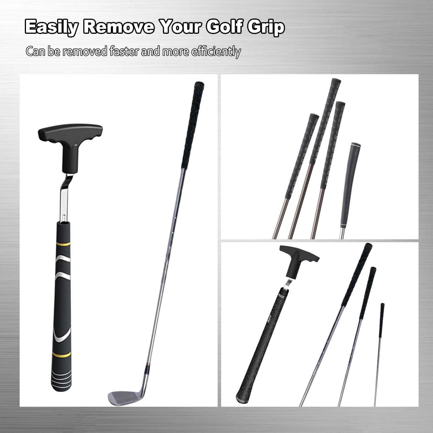 Premium Golf Grip Removal Tool with V-Groove Design - 11