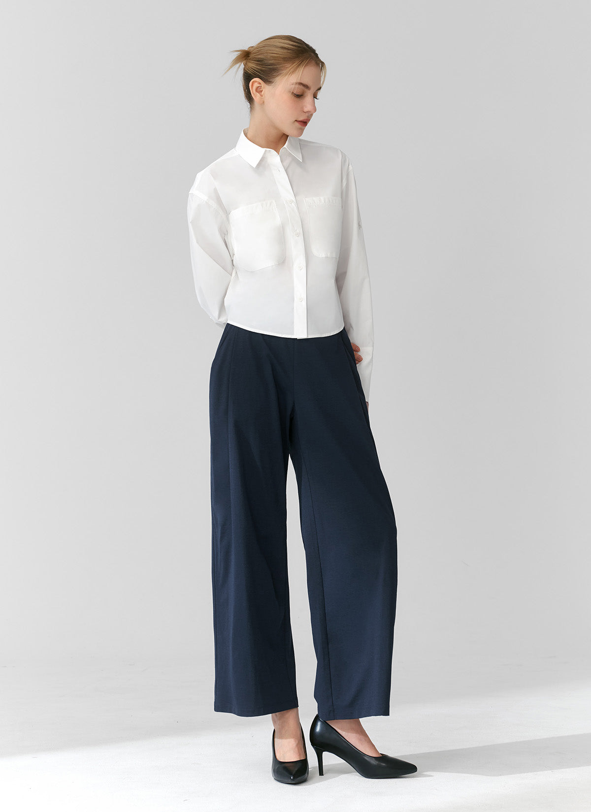 Ecodex All Banding Semi Wide Pants - Comfortable Stretch Women's Trousers for Work, Travel & Casual Wear | Plus Size & Petite Friendly