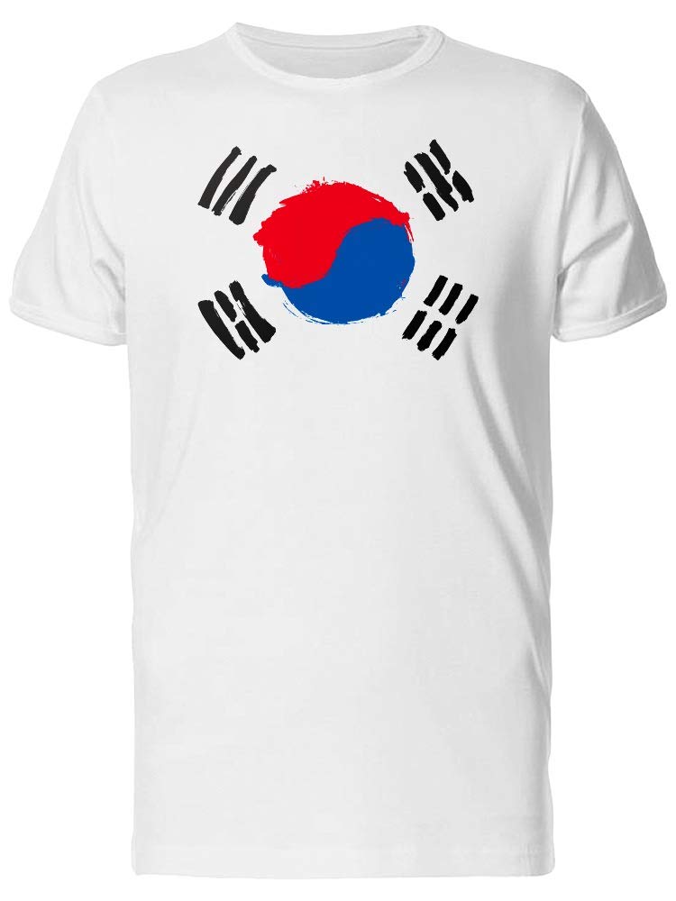 Smartprints Grunge Watercolor South Korea Flag T-Shirt for Men - Patriotic & Stylish Casual Wear for Travel & Street Fashion