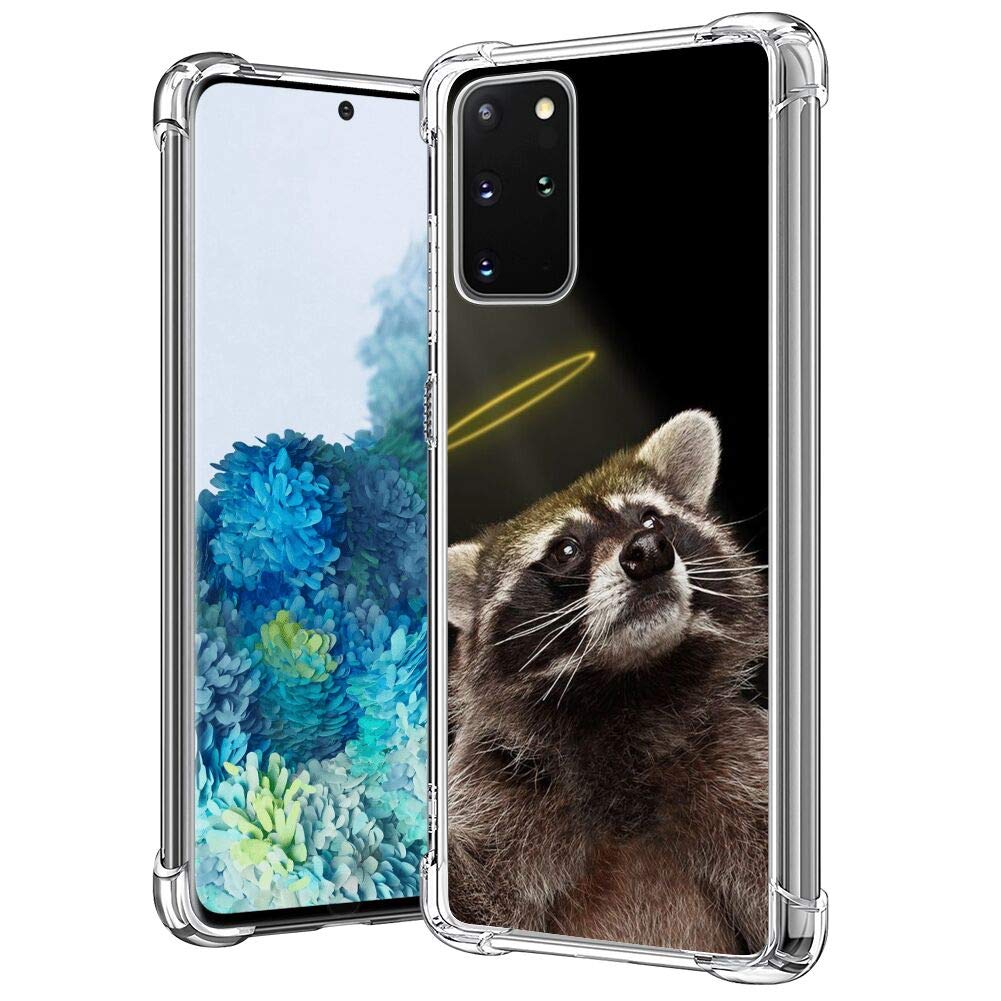 Samsung Galaxy S20+ Phone Case - Raccoon Pattern Ultra Thin Shockproof TPU Silicone Cover with Bumper Protection | Perfect for Daily Use, Travel & Outdoor Activities