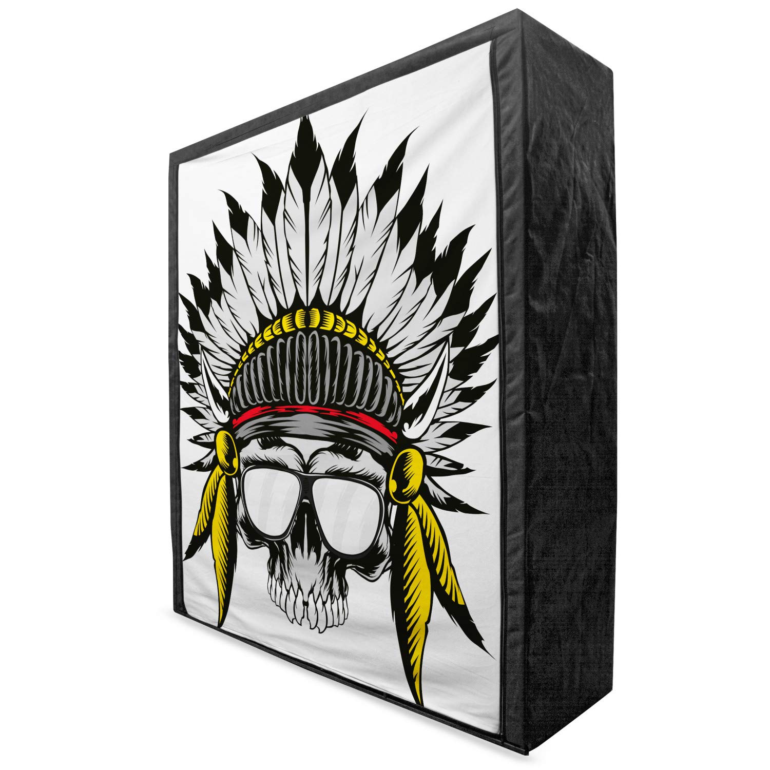 Ambesonne Skull Portable Fabric Wardrobe Closet with Shelves | 59