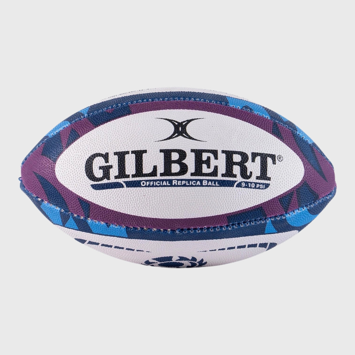 Gilbert Scotland Replica Midi Rugby Ball - Official Size Navy & Purple Rugby Ball for Training and Matches - Perfect for Rugby Fans, Collectors, and Sports Enthusiasts