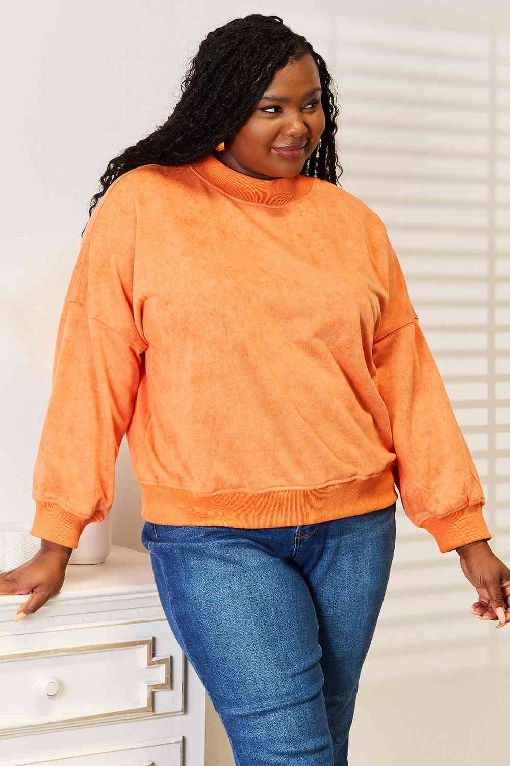 Cozy Pumpkin Print Dropped Shoulder Sweatshirt | Fall Fashion Women's Pullover | Perfect for Autumn Outfits, Halloween Parties & Casual Wear