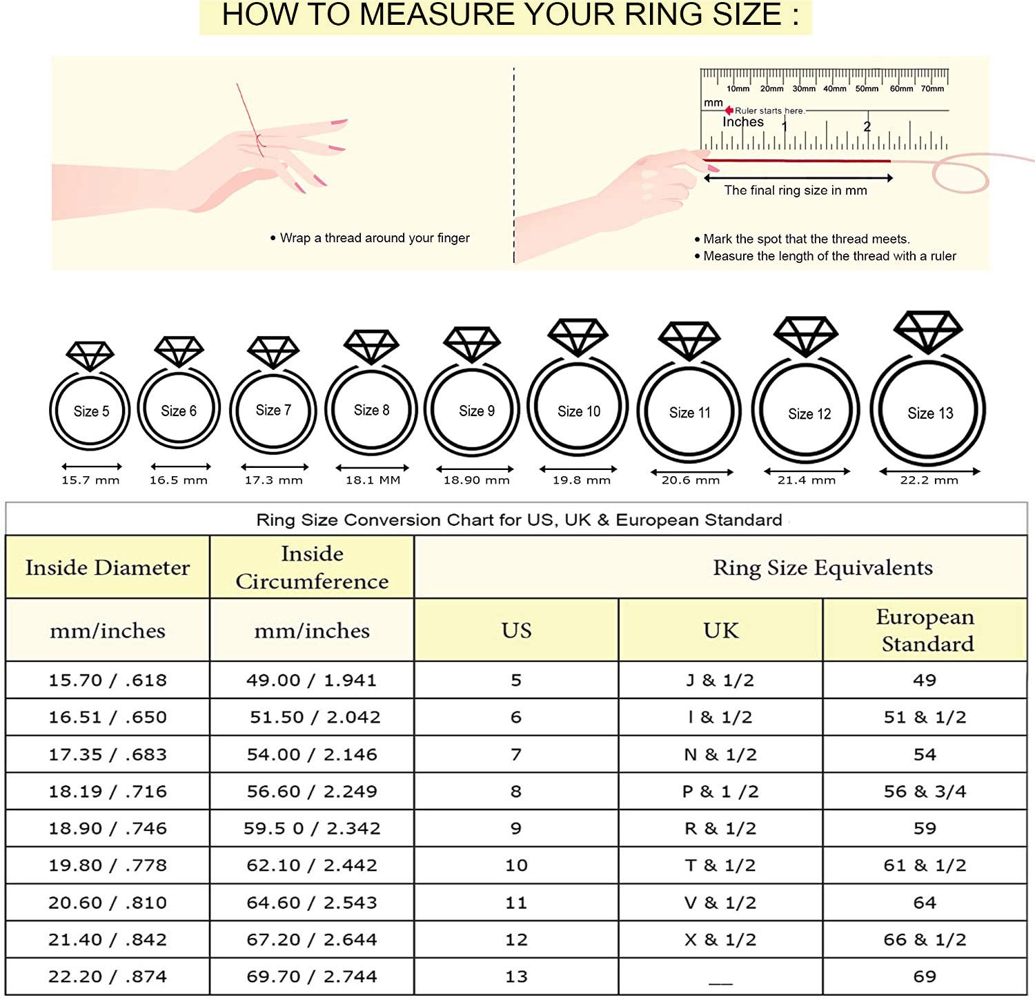OMRANII Radiant Cut Marquise Style Statement Wedding Engagement Ring - 14K Yellow Gold Cubic Zirconia Solitaire for Women | Perfect for Proposals, Anniversaries & Special Occasions