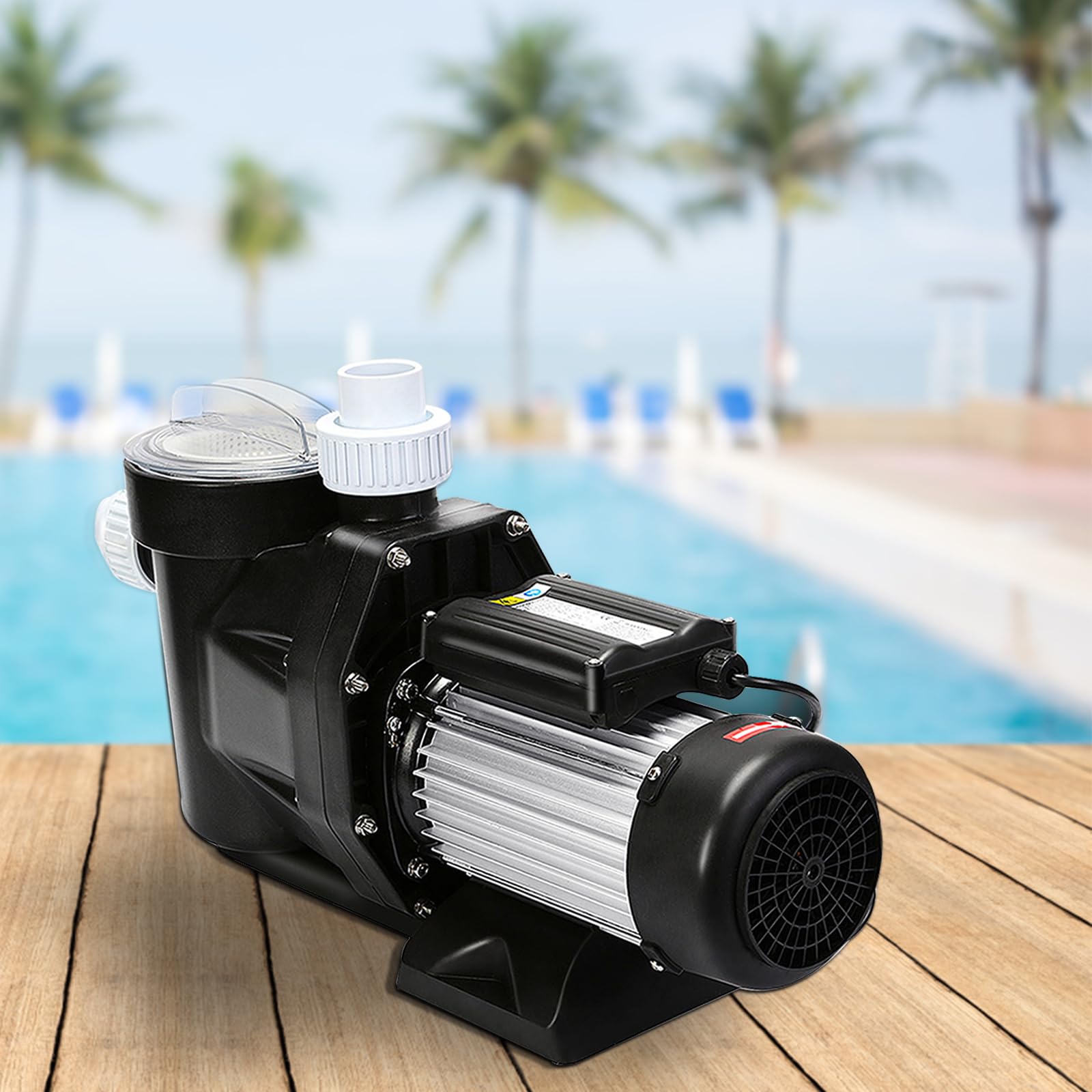 Happybuy 2.5HP 8880 GPH Swimming Pool Pump - 1850W High Power Above Ground Pool Filter Pump for Spa, Bathtub & Water Circulation | Perfect for Inground & Above Ground Pools, Hot Tubs, Jacuzzis & Water Features