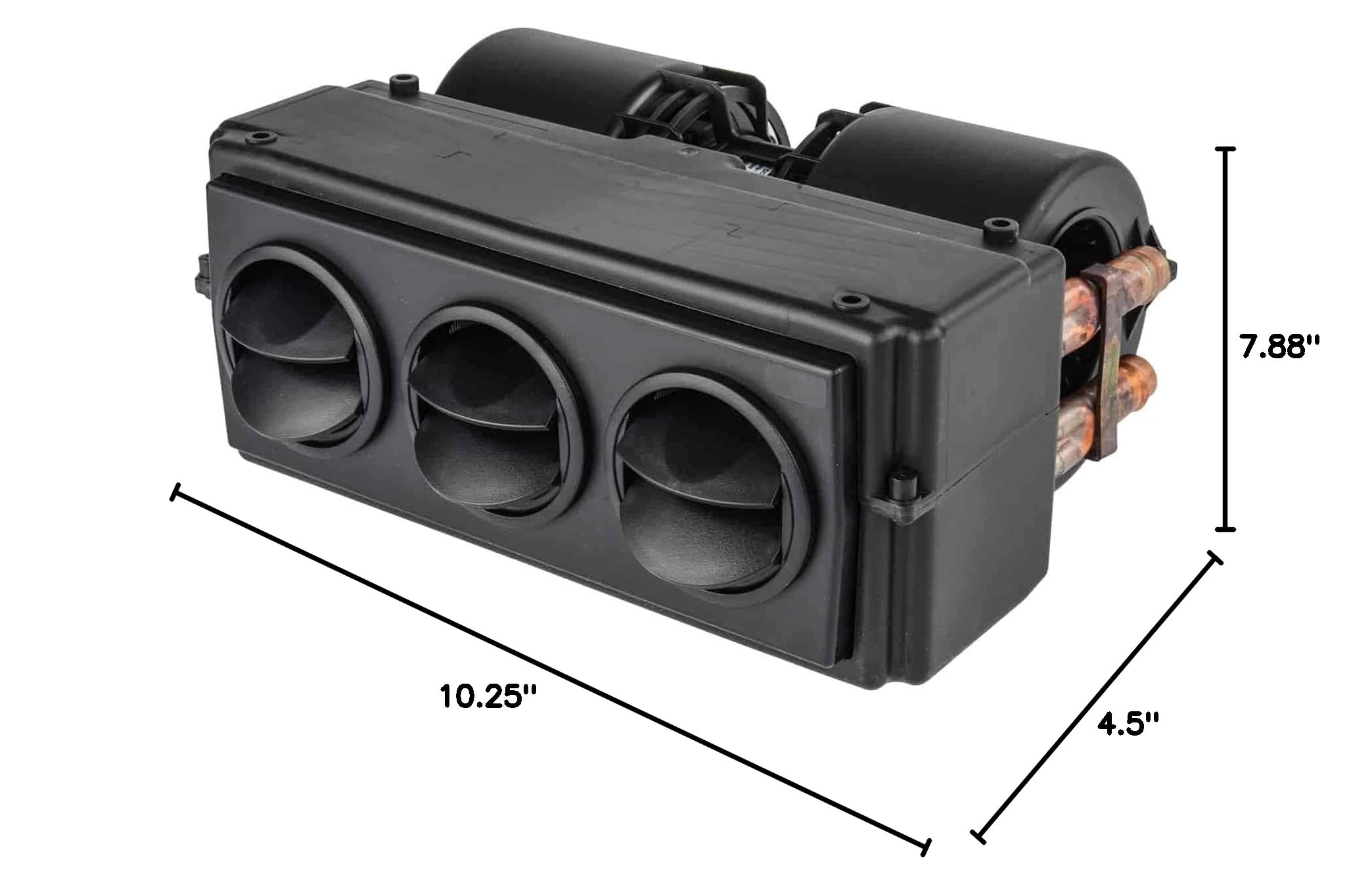 JEGS Auxiliary UTV Heater - 12V/24V Compact Heater with 20,000 BTU, 177 CFM, 2-Speed Fan & Mountable Switch - Triple Louvers for Off-Road Vehicles, Snow Plowing & Winter Camping