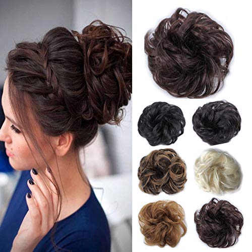Premium Synthetic Fiber Hair Bun Donut - Seamless Hairpiece for Updos & Formal Hairstyles - Perfect for Weddings, Prom & Everyday Elegance