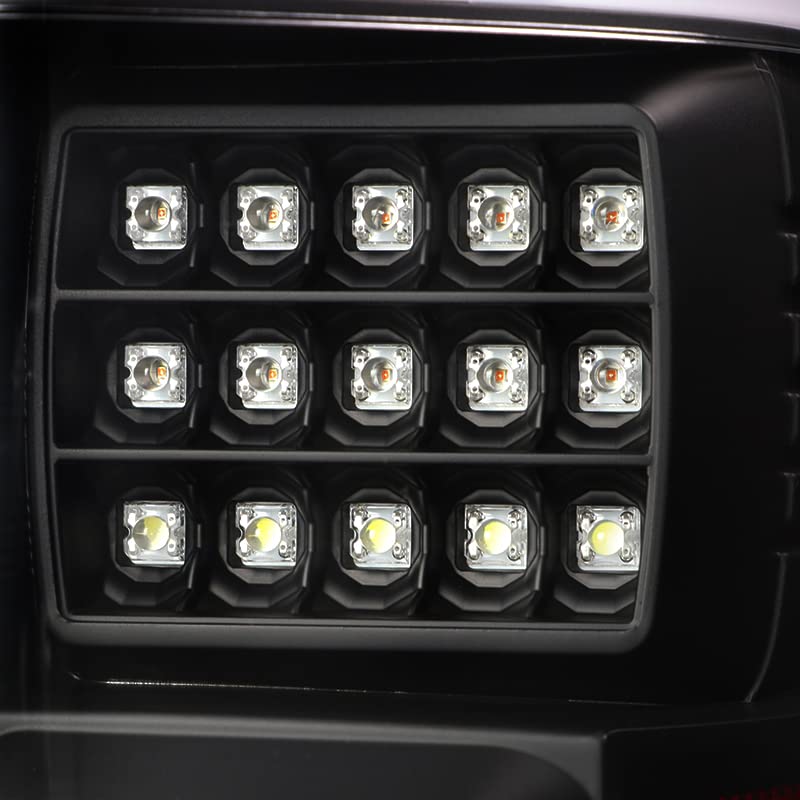 Spec-D Tuning Black LED Tail Lights with Light Bar - Compatible with 2018-2020 Ford F-150 (Left & Right Pair) - Upgrade Your Truck's Style & Visibility for Night Driving & Custom Look