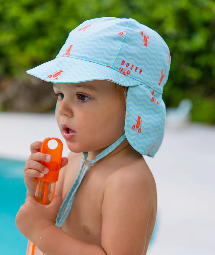 Millymook Mint Moree Baby Legionnaire Hat - UPF 50+ Sun Protection for Infants & Toddlers - Perfect for Beach, Park, and Outdoor Adventures