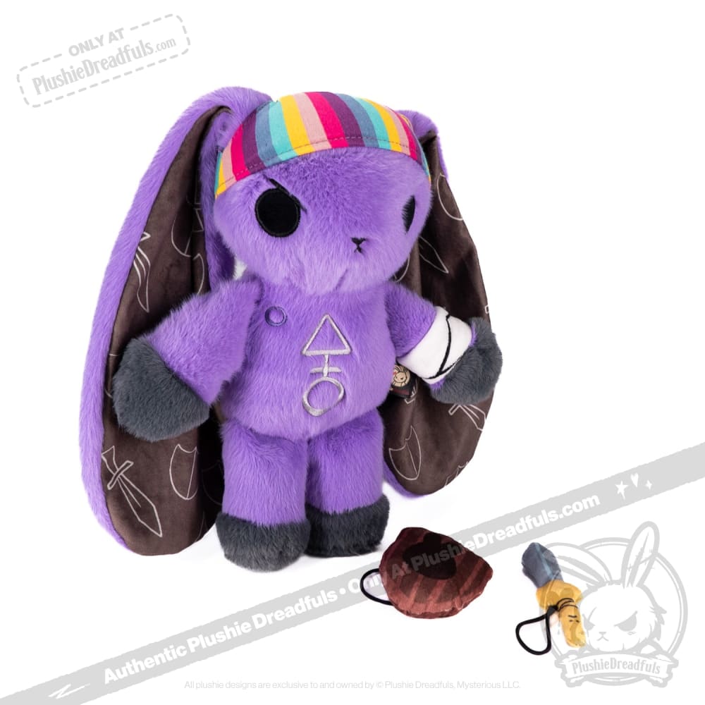 Plushie Dreadfuls Cancer Warrior Rabbit - Soft Stuffed Animal Toy for Comfort & Support, Perfect Gift for Cancer Patients & Survivors