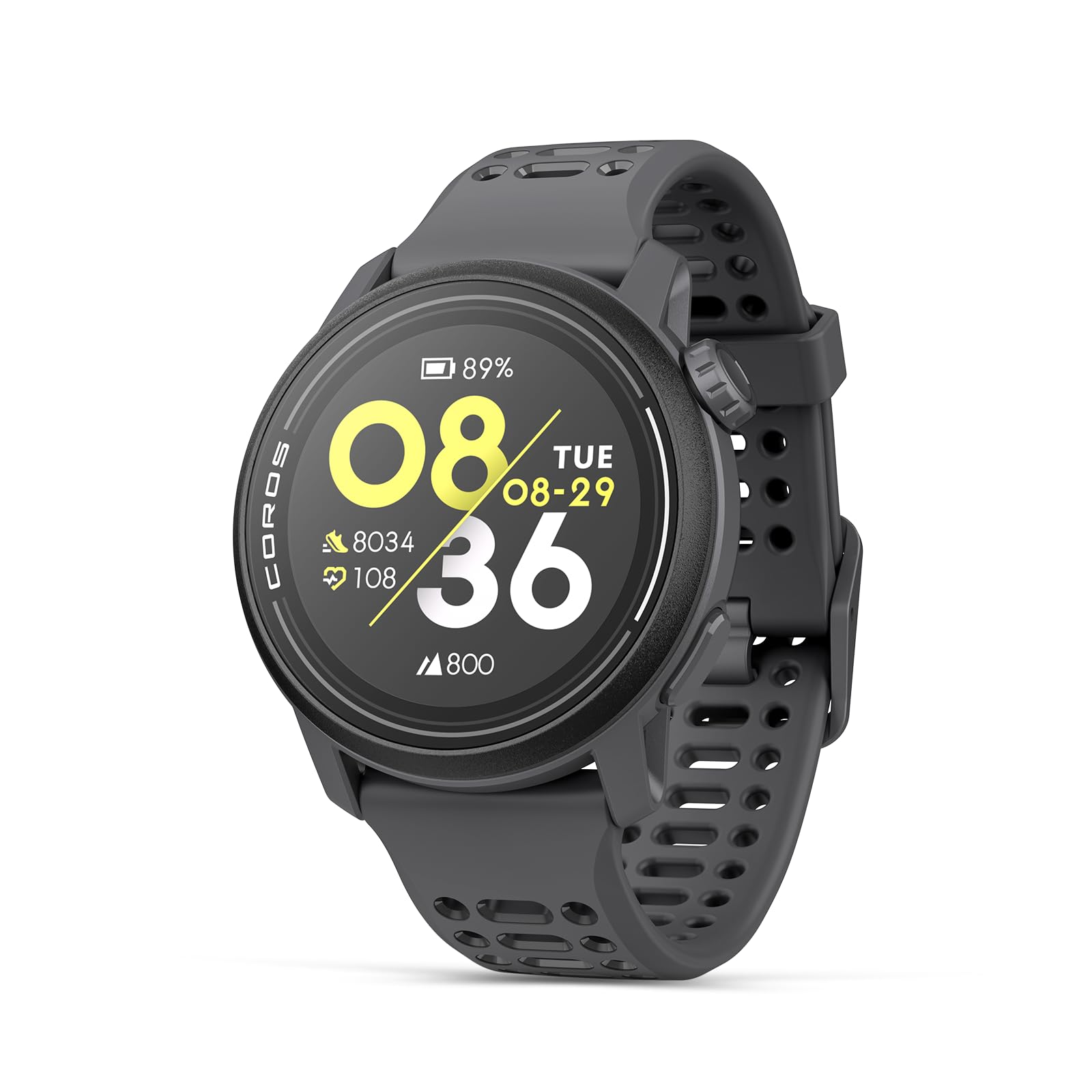 COROS PACE 3 GPS Sports Watch - Lightweight & Comfortable Fitness Tracker with 17-Day Battery, Dual-Band GPS, Heart Rate Monitor, Sleep Tracking & Training Plans for Running, Cycling, Skiing & Outdoor Activities (Black Silicone Band)