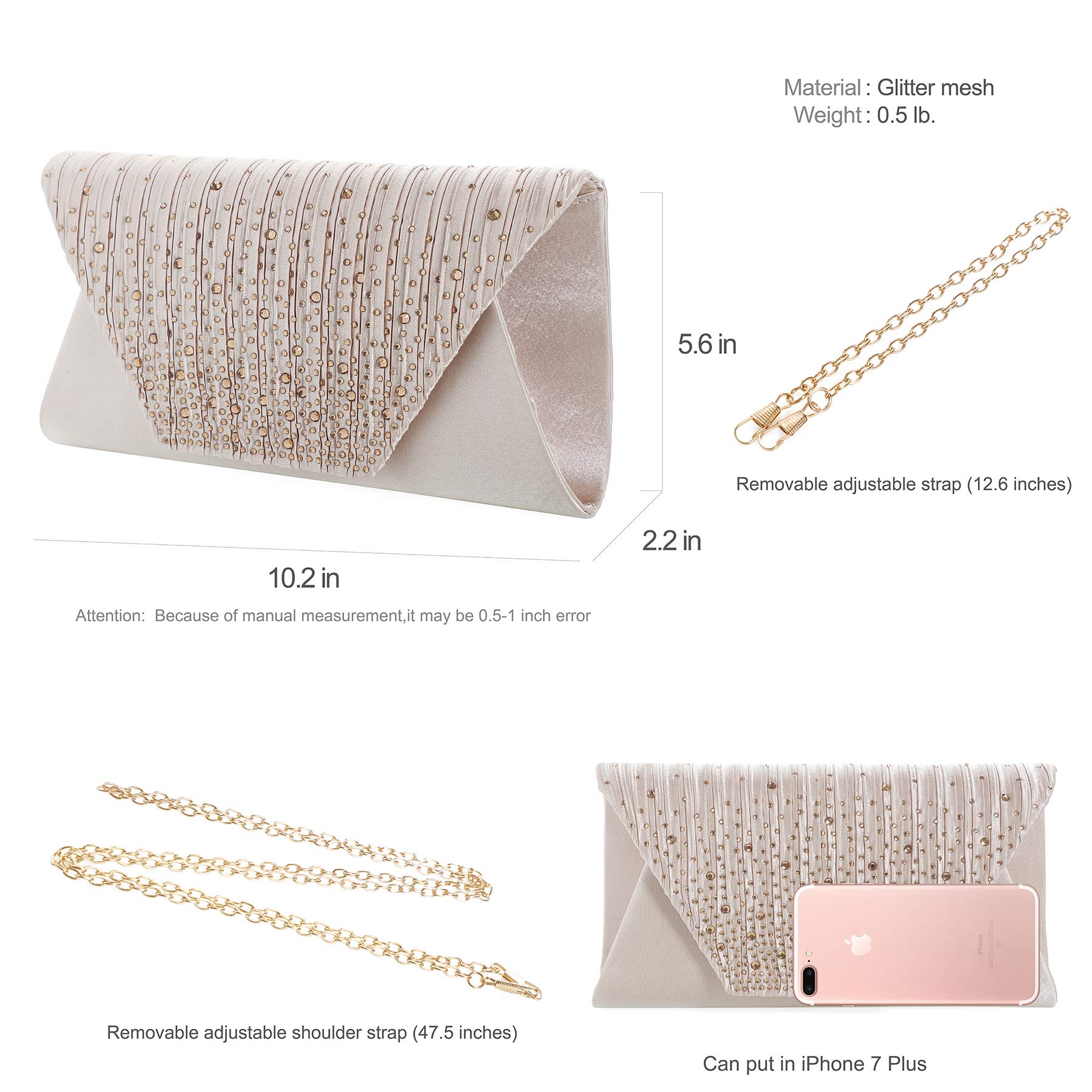 Mihawk Women's Evening Clutch Purses & Handbags - Elegant Party Clutches, Wedding Bags & Formal Event Accessories for Women - Perfect for Dinners, Galas & Special Occasions