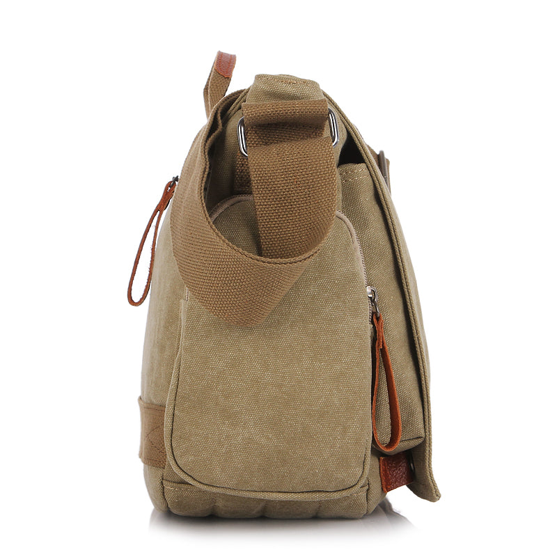 Sheldon Canvas Messenger Bag for Laptop 14 Inch - Durable Crossbody Work Bag for Men & Women - Perfect for Office, School, Travel & Commuting