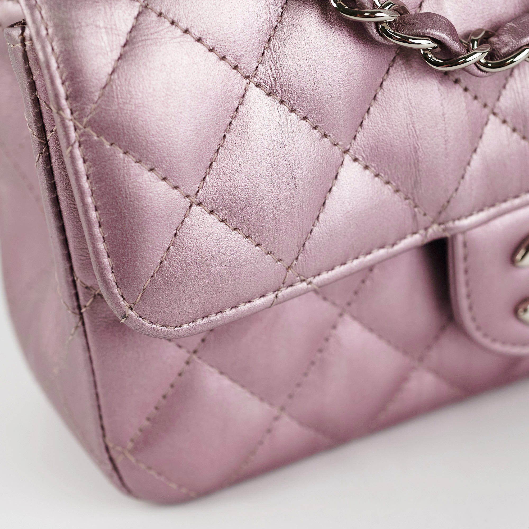 Chanel Mini Rectangular Iridescent Purple Crossbody Bag - Luxury Designer Handbag for Women | Perfect for Evening Parties, Date Nights & Special Occasions