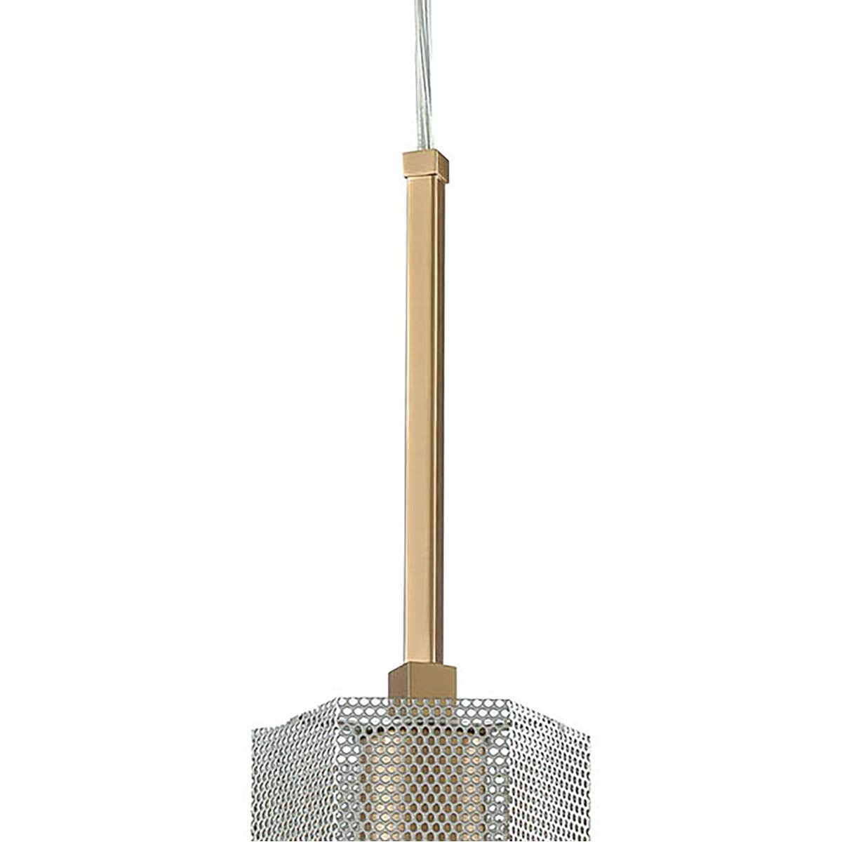 Elk Lighting 21105/1 Modern Pendant Light Fixture - Satin Brass & Polished Nickel Finish - Perfect for Kitchen Island, Dining Room or Bedroom Lighting
